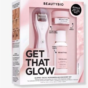 BeautyBio Pink Facial Microneedling Discovery Set